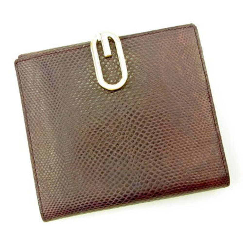 Gucci Wallet Bifold Lizard Purple Leather